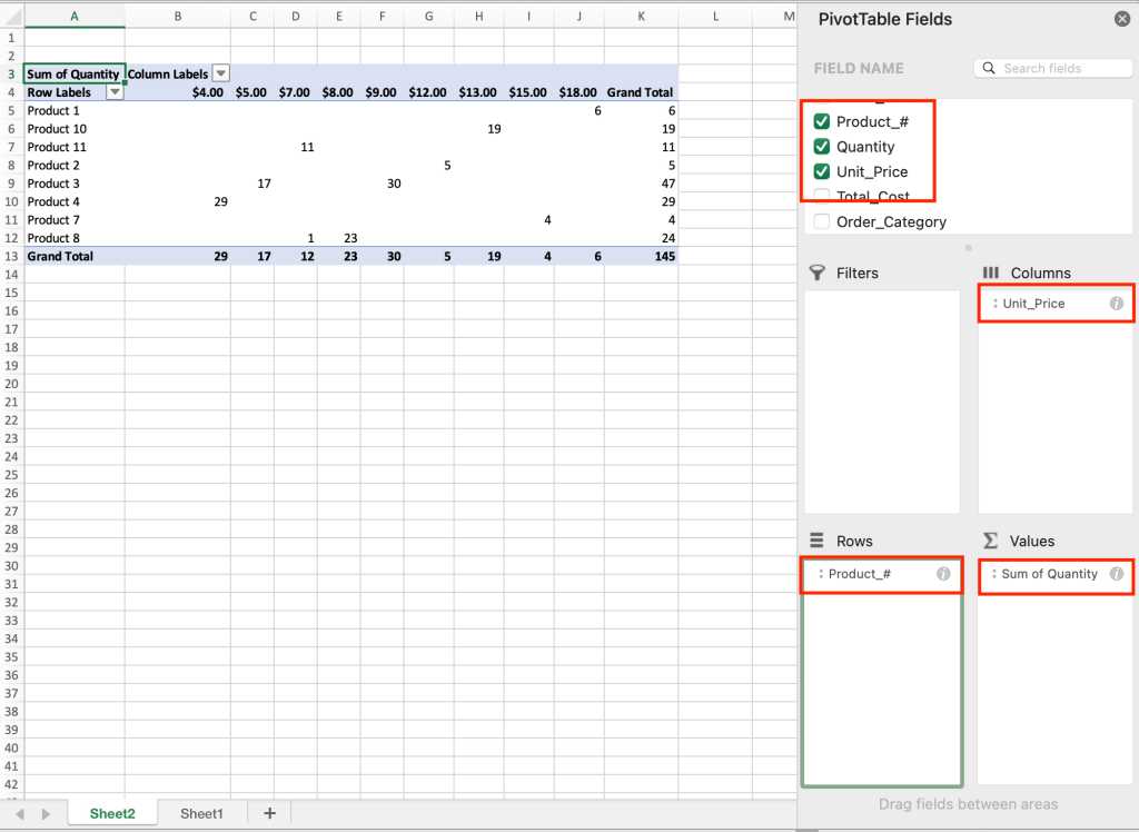 excel pivottable example 4