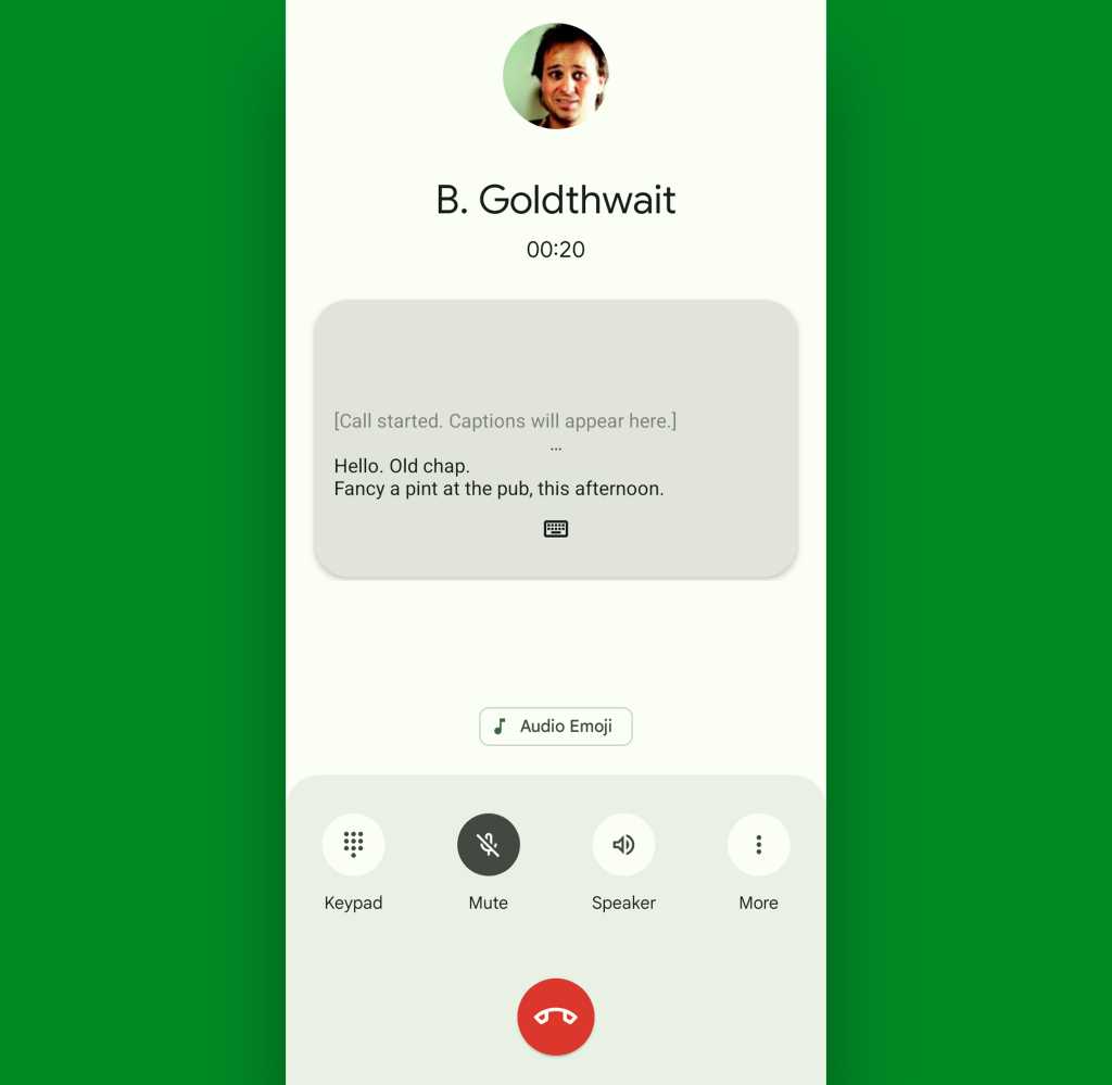 Google Pixel calling features: Live Caption