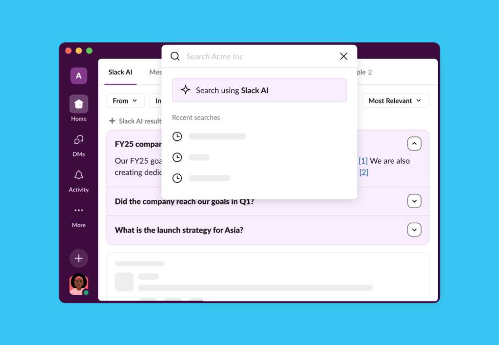 Slack AI search